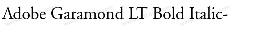 Adobe Garamond LT Bold Italic字体转换